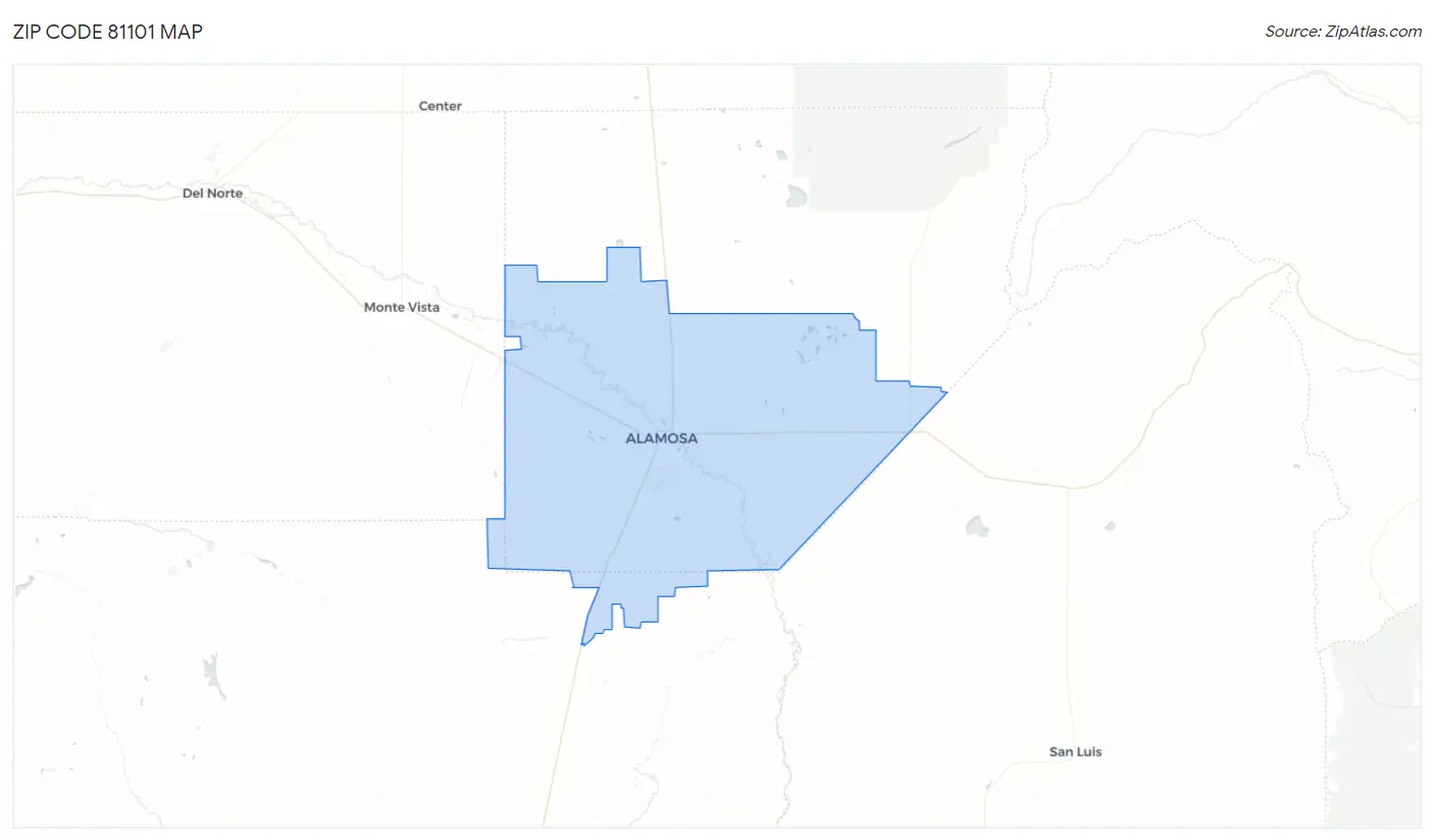 Zip Code 81101 Map