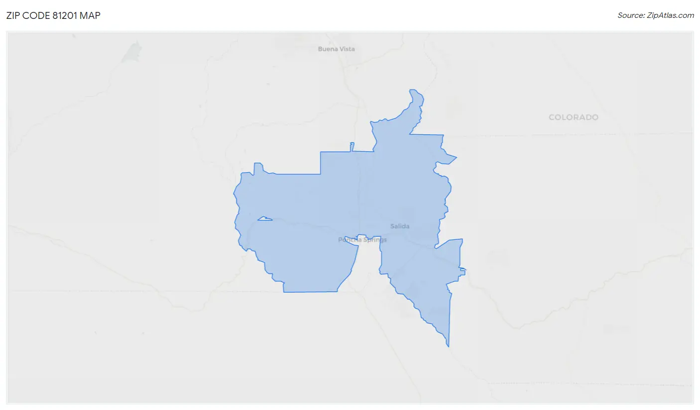 Zip Code 81201 Map