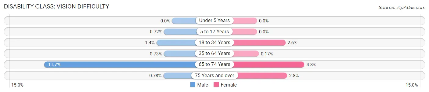 Disability in Zip Code 81303: <span>Vision Difficulty</span>