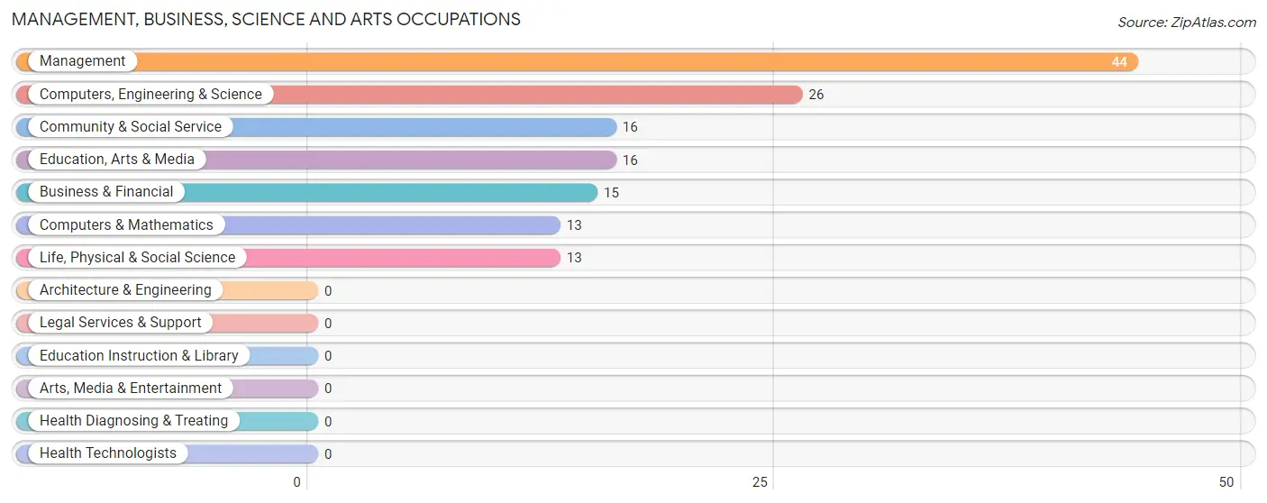 Management, Business, Science and Arts Occupations in Zip Code 81523