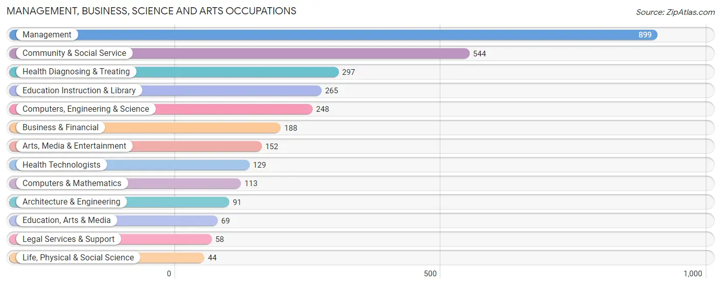 Management, Business, Science and Arts Occupations in Zip Code 81650