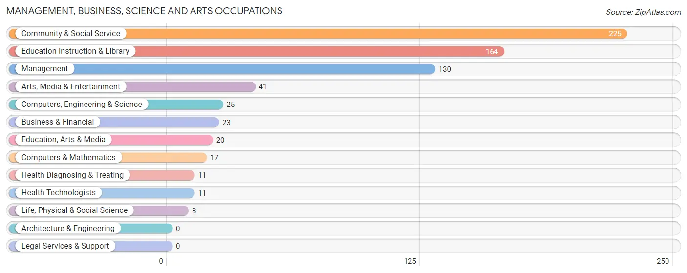 Management, Business, Science and Arts Occupations in Zip Code 81654