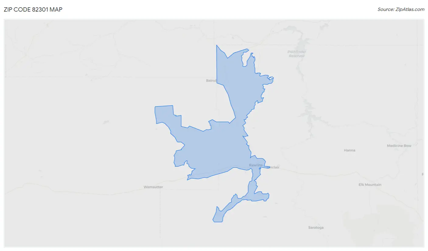 Zip Code 82301 Map