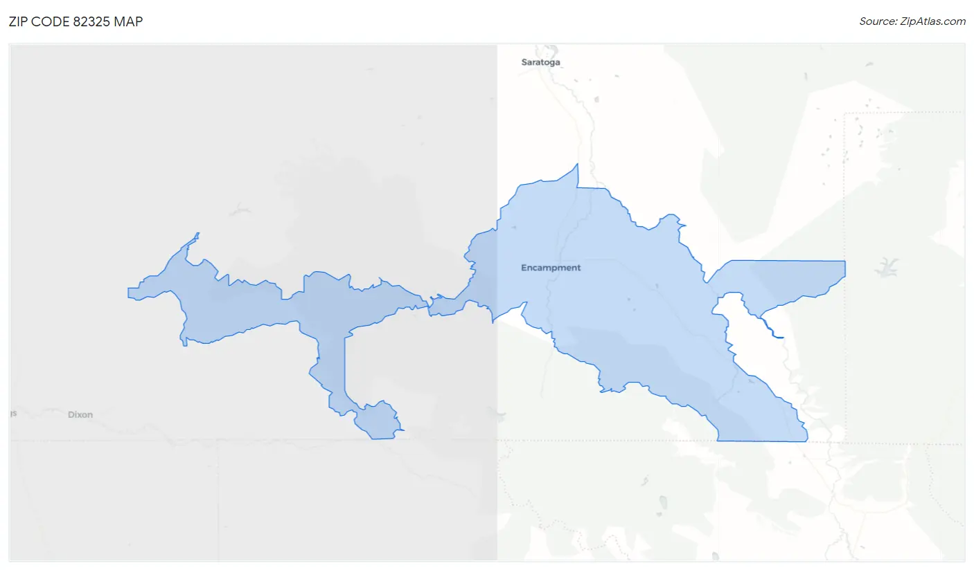 Zip Code 82325 Map