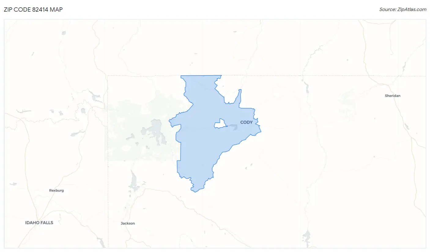 Zip Code 82414 Map