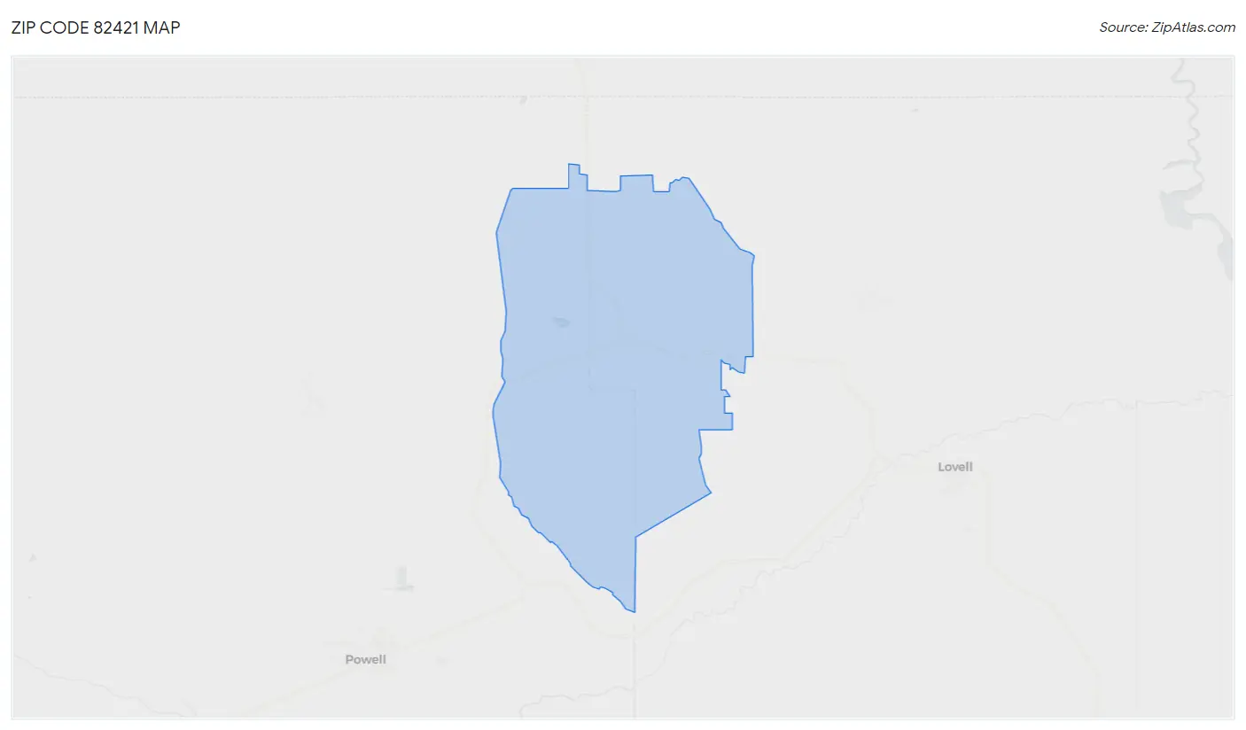 Zip Code 82421 Map