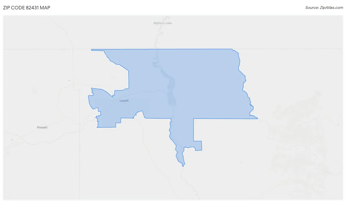 Zip Code 82431 Map