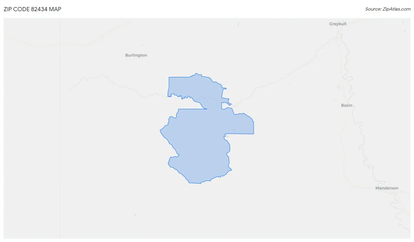 Zip Code 82434 Map