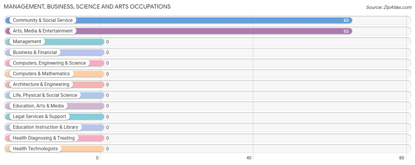 Management, Business, Science and Arts Occupations in Zip Code 82450