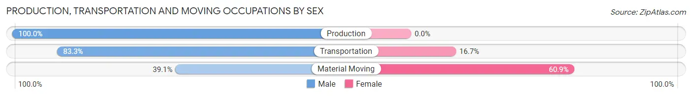 Production, Transportation and Moving Occupations by Sex in Zip Code 82720
