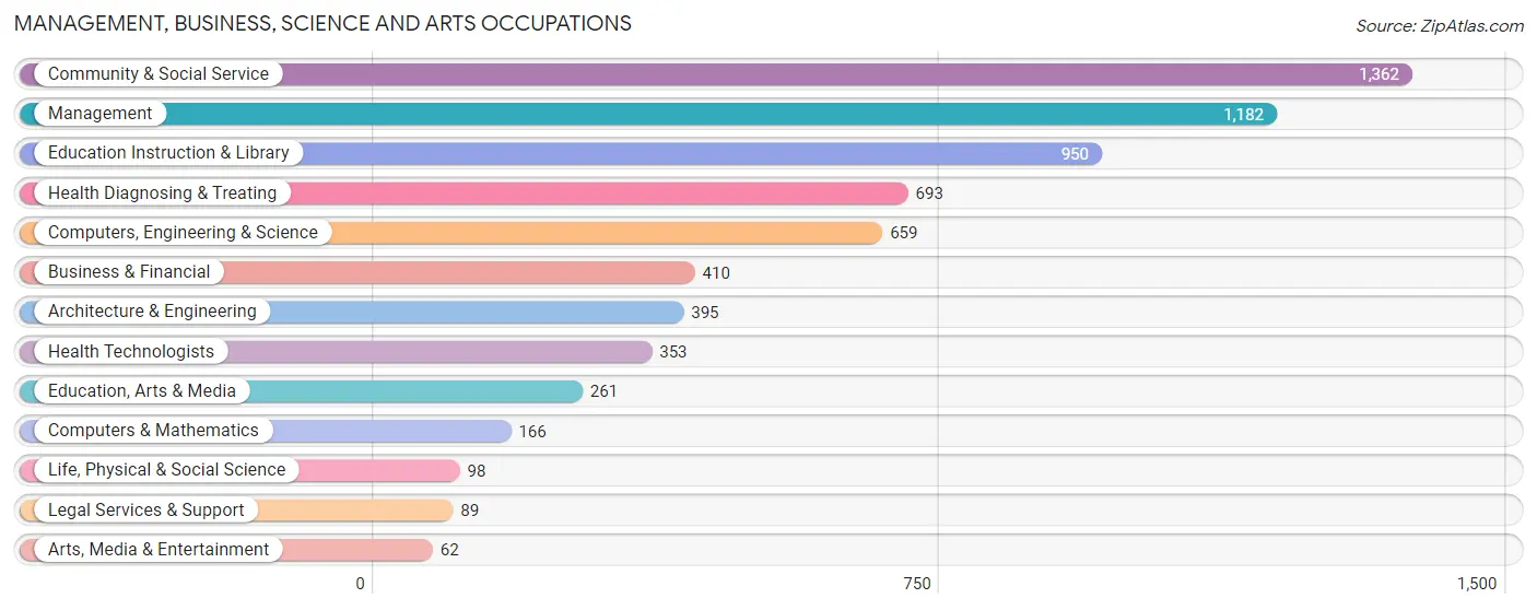 Management, Business, Science and Arts Occupations in Zip Code 82901