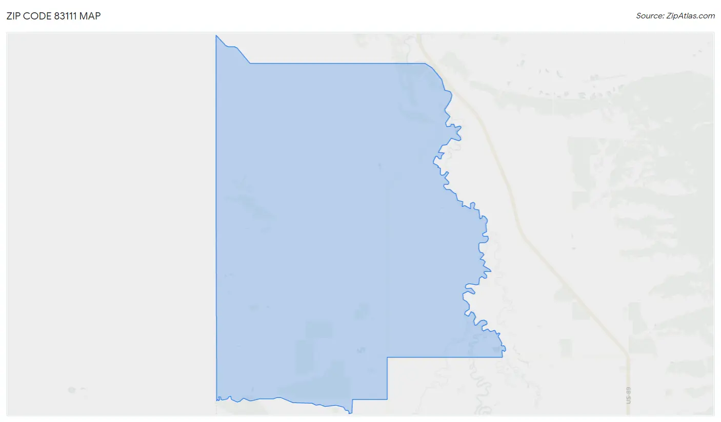 Zip Code 83111 Map