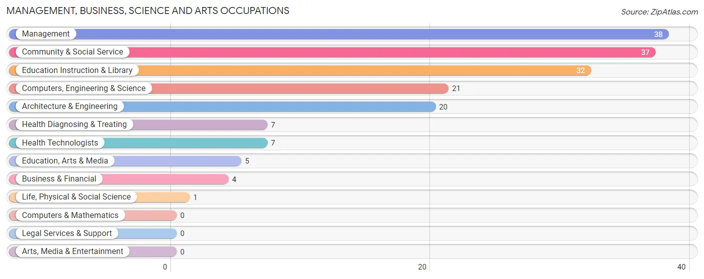 Management, Business, Science and Arts Occupations in Zip Code 83228