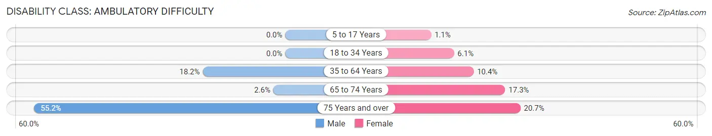 Disability in Zip Code 83332: <span>Ambulatory Difficulty</span>