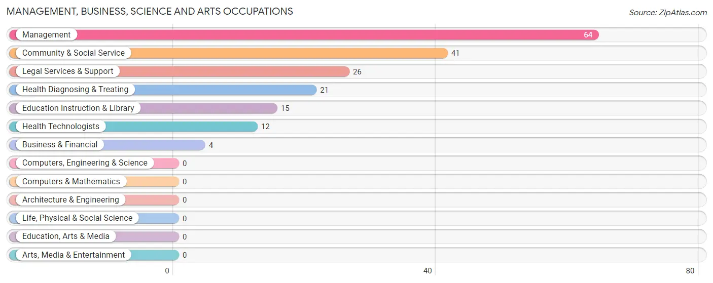 Management, Business, Science and Arts Occupations in Zip Code 83332