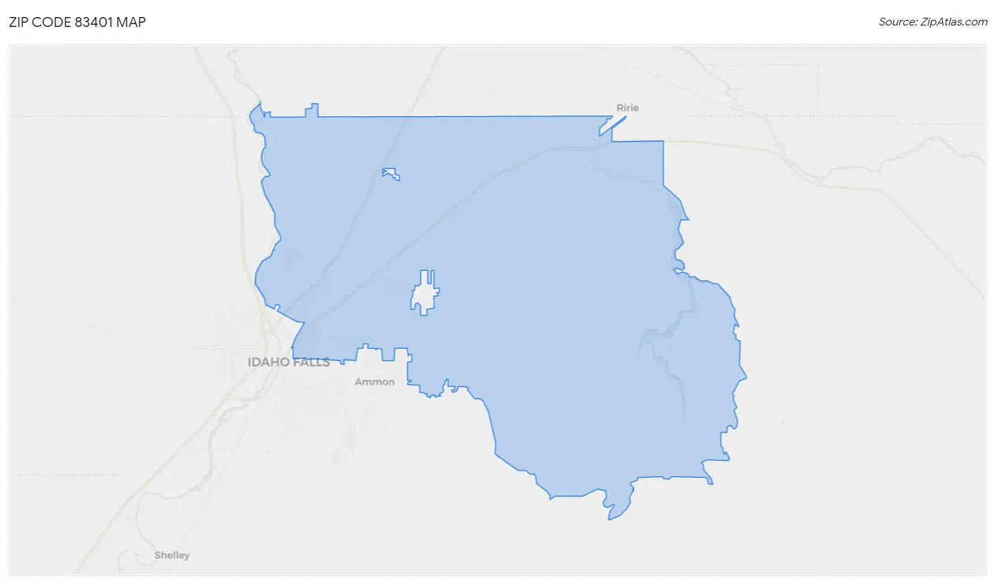 Zip Code 83401 Map