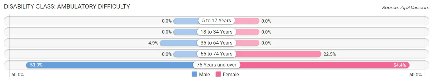 Disability in Zip Code 83451: <span>Ambulatory Difficulty</span>