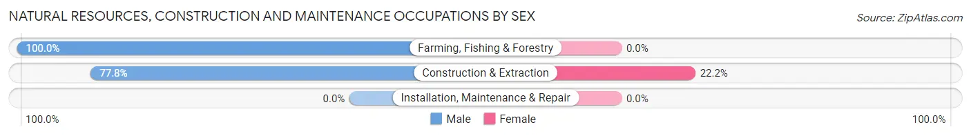 Natural Resources, Construction and Maintenance Occupations by Sex in Zip Code 83546