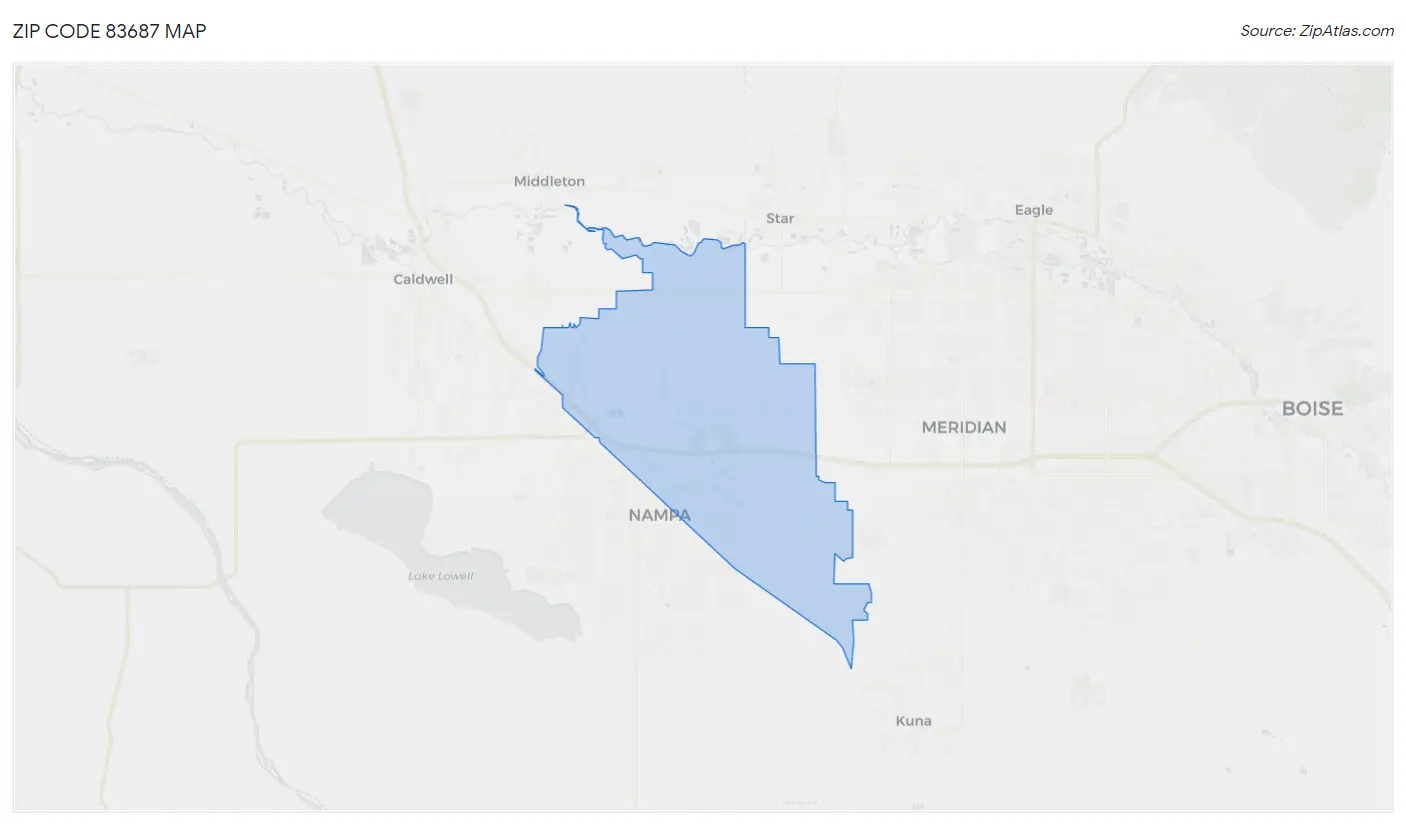 Zip Code 83687 Map