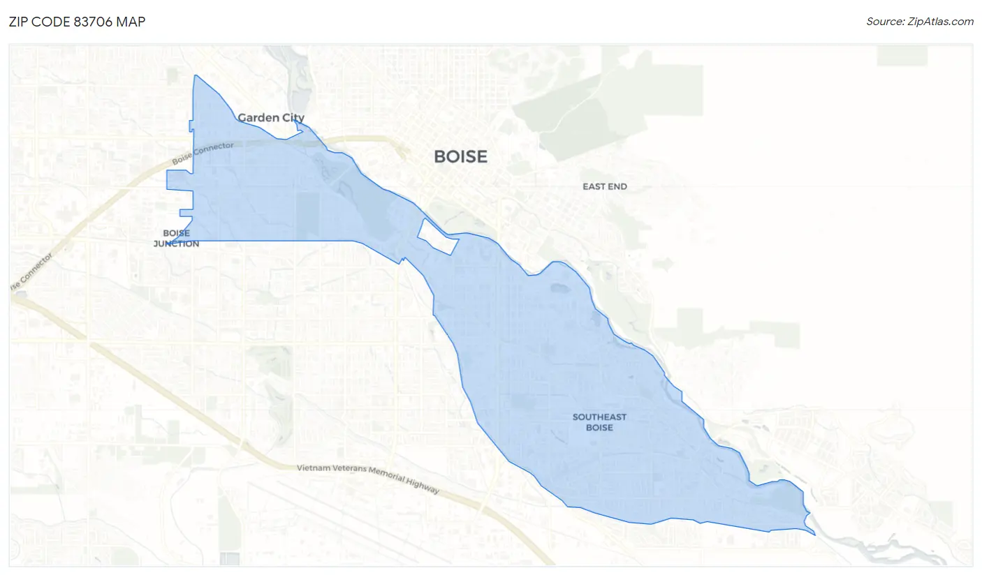 Zip Code 83706 Map