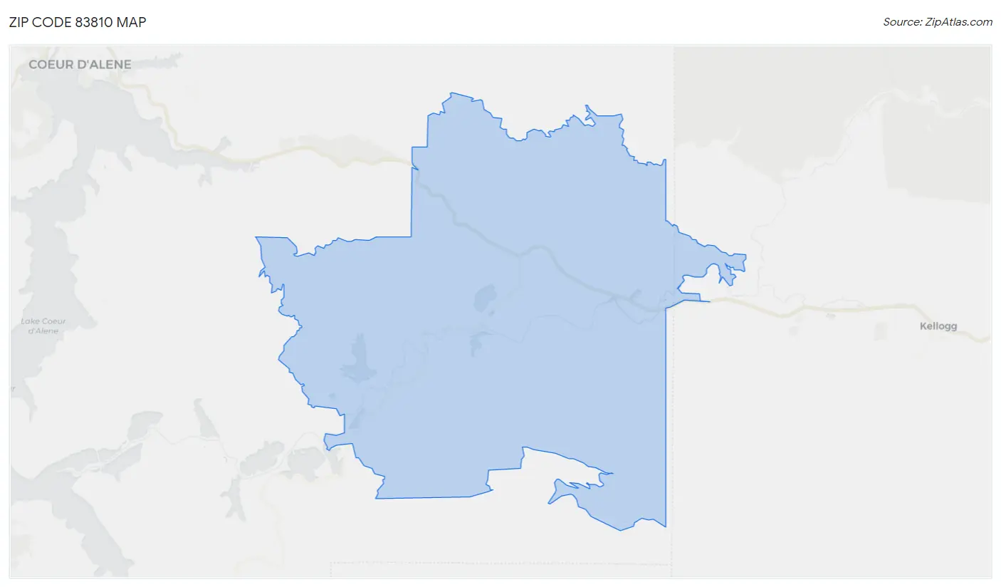 Zip Code 83810 Map