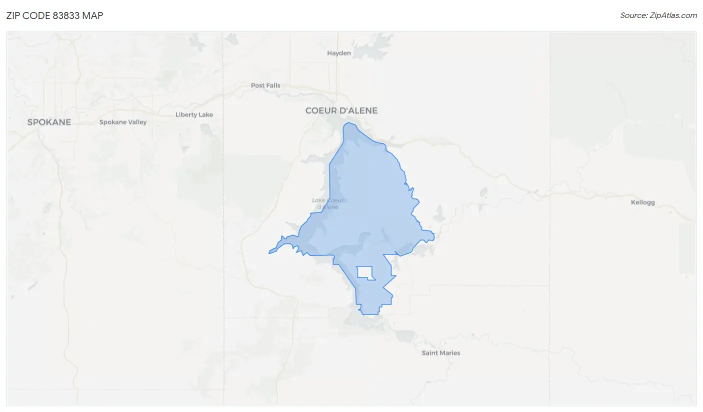 Zip Code 83833 Map