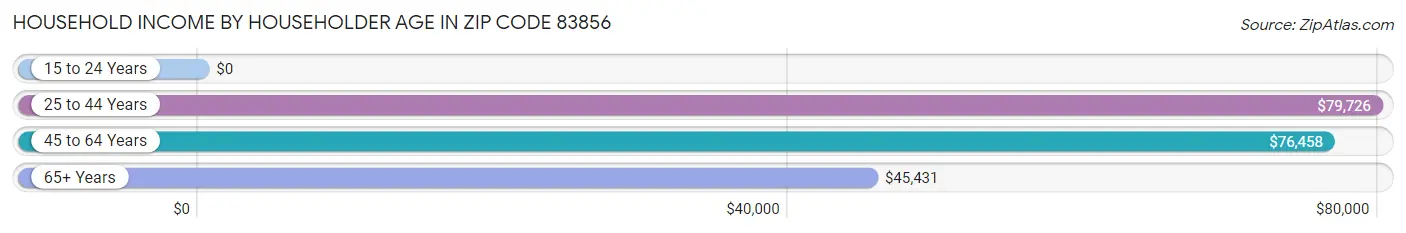 Household Income by Householder Age in Zip Code 83856