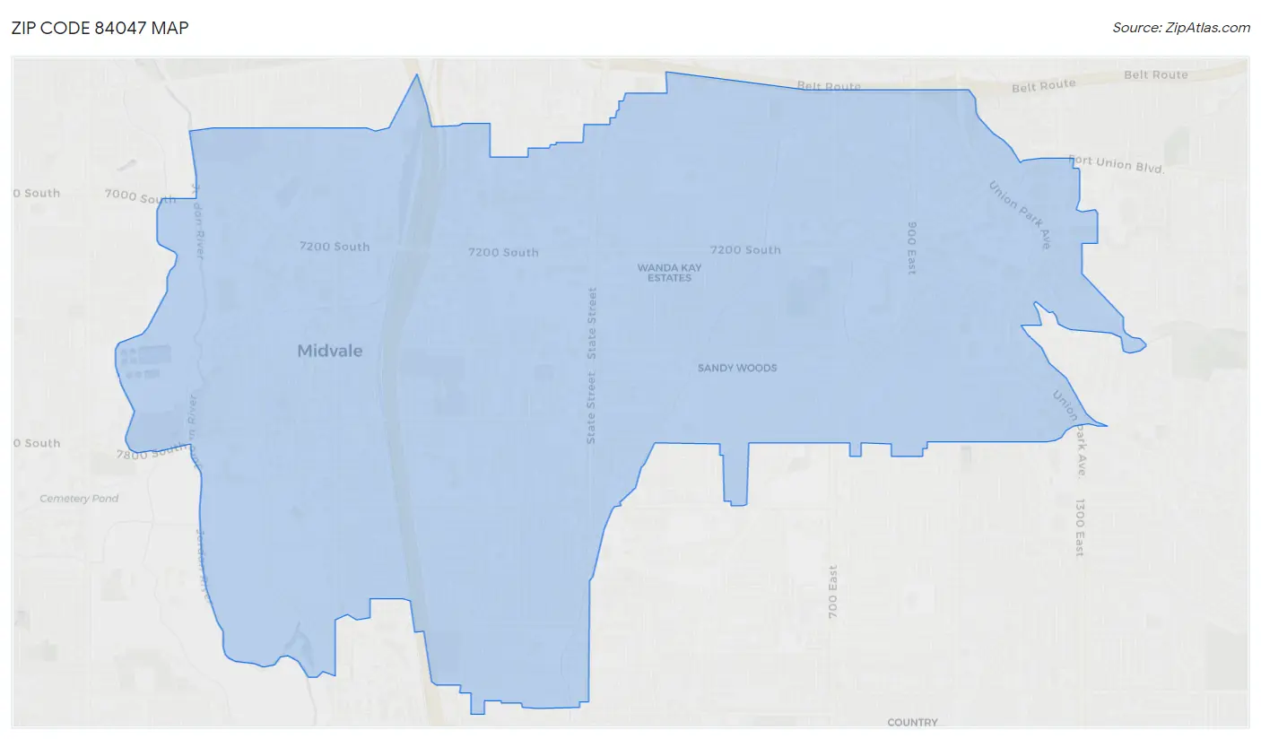 Zip Code 84047 Map