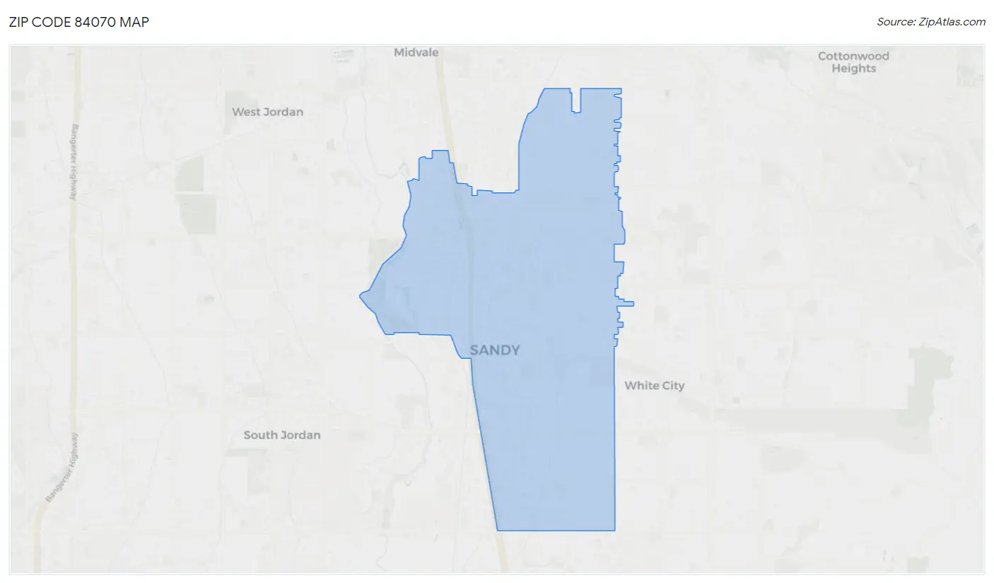 Zip Code 84070 Map