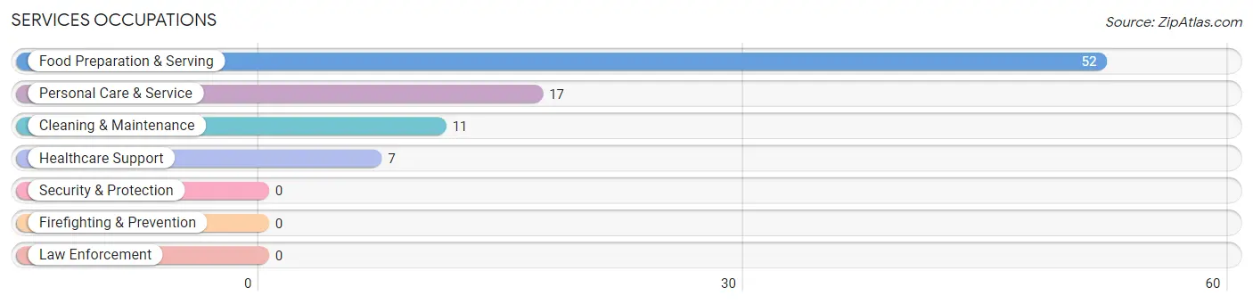 Services Occupations in Zip Code 84071