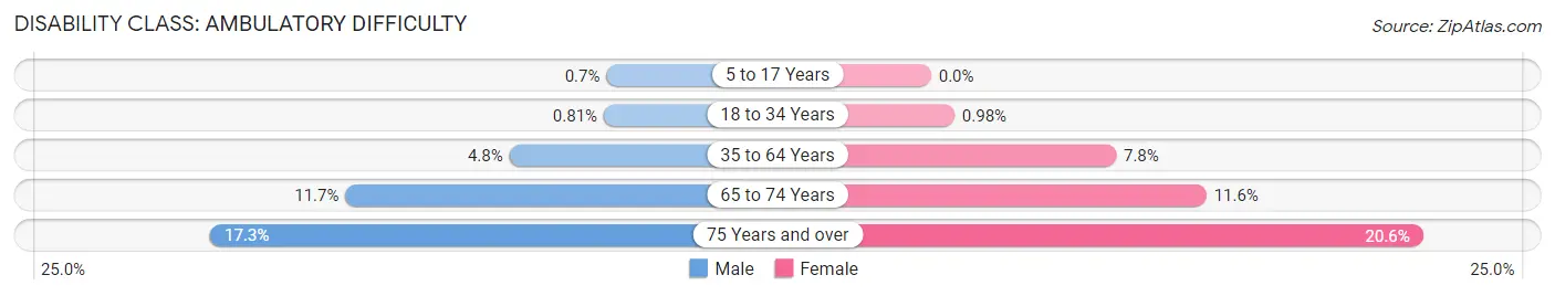 Disability in Zip Code 84128: <span>Ambulatory Difficulty</span>