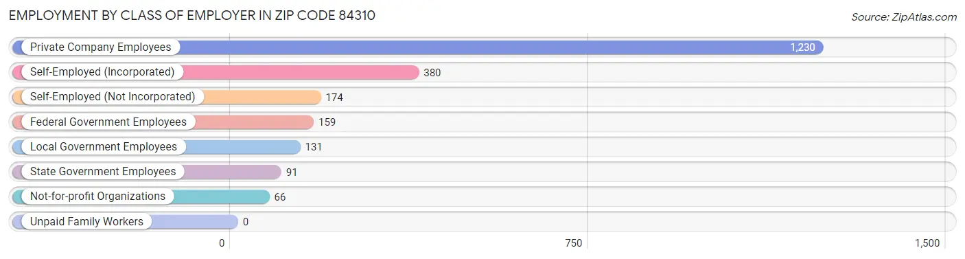 Employment by Class of Employer in Zip Code 84310