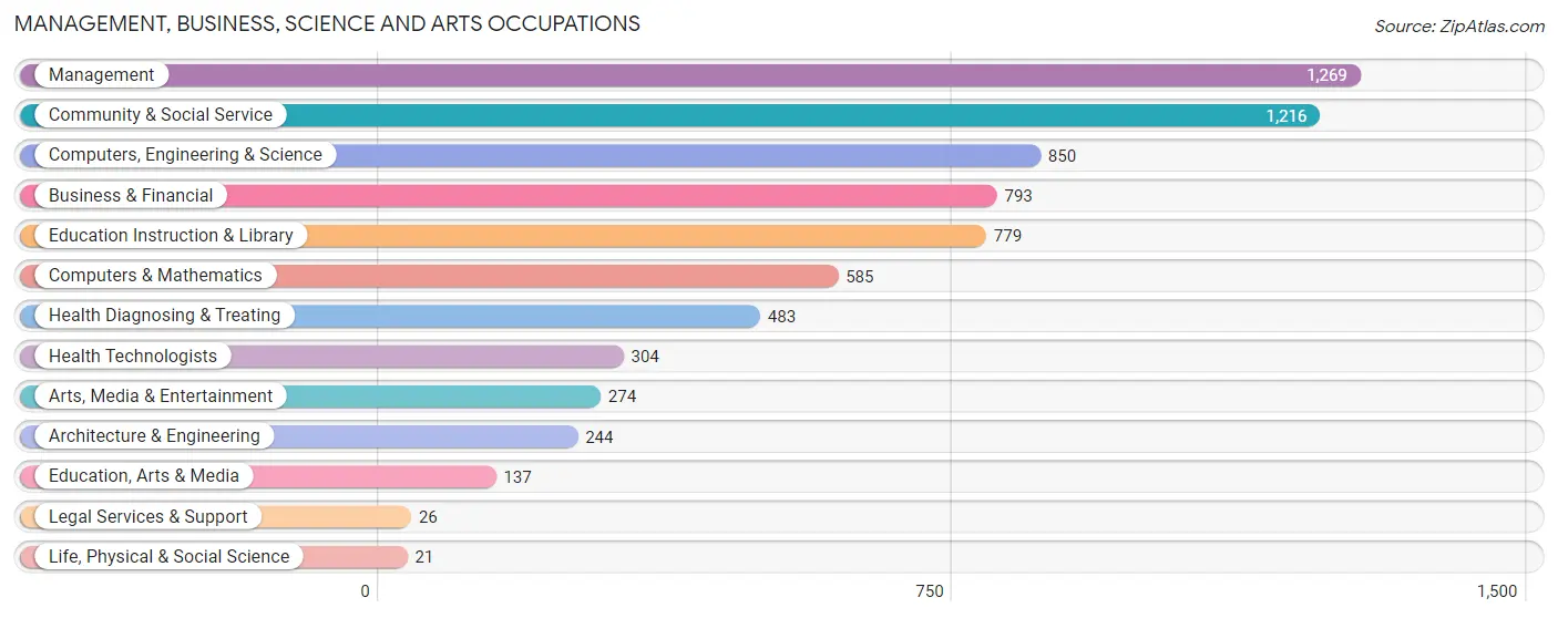 Management, Business, Science and Arts Occupations in Zip Code 84651