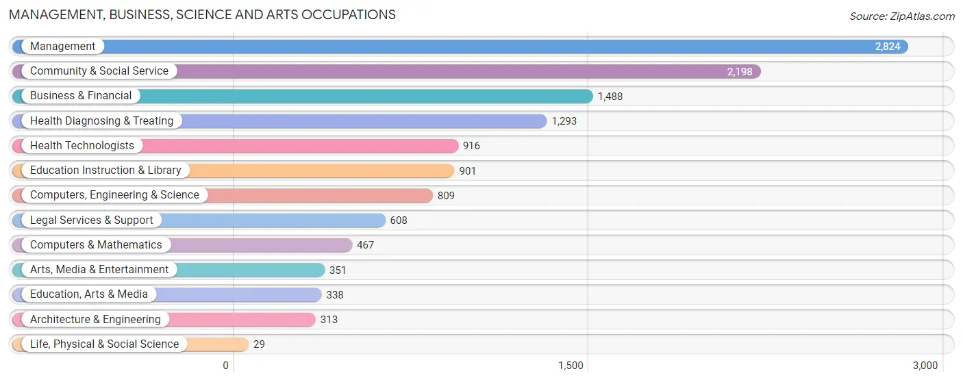 Management, Business, Science and Arts Occupations in Zip Code 85020