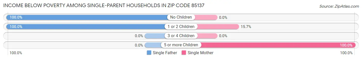 Income Below Poverty Among Single-Parent Households in Zip Code 85137