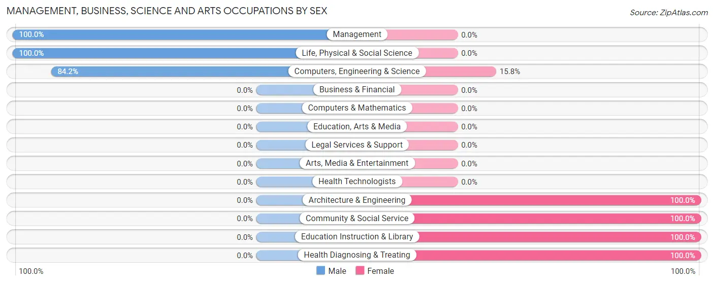 Management, Business, Science and Arts Occupations by Sex in Zip Code 85172