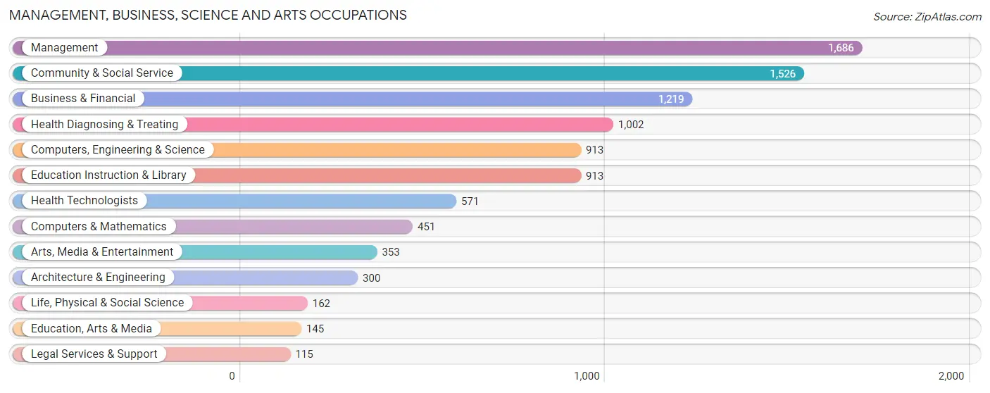 Management, Business, Science and Arts Occupations in Zip Code 85203