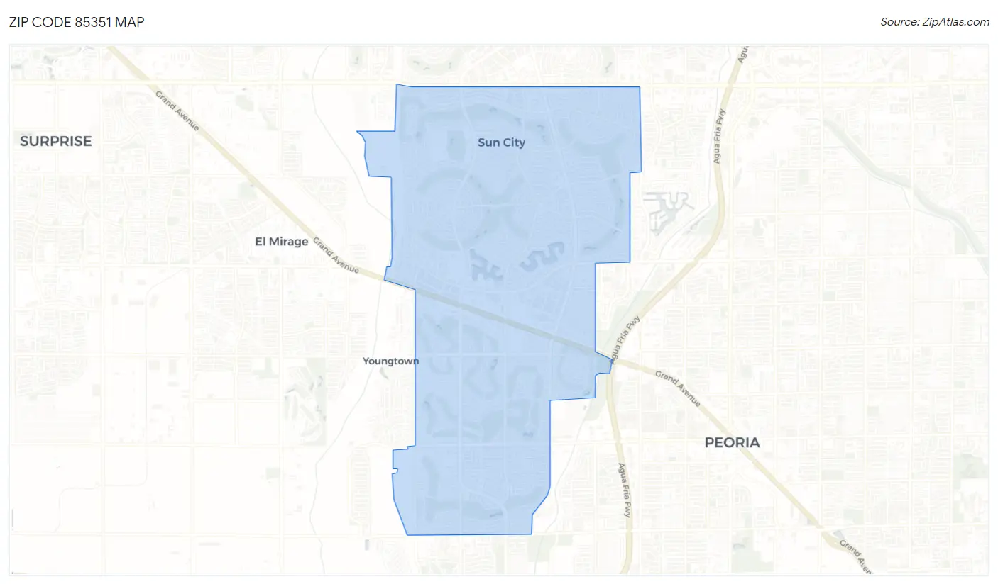 Zip Code 85351 Map