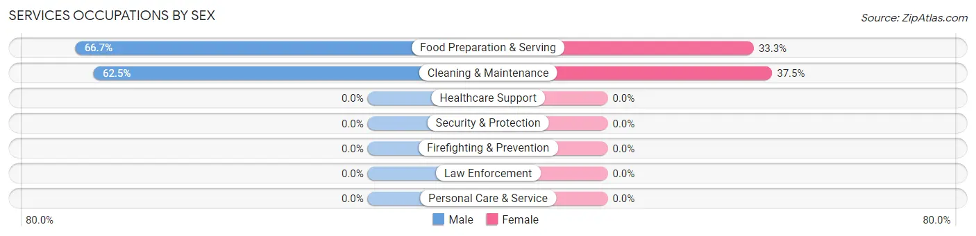 Services Occupations by Sex in Zip Code 85371