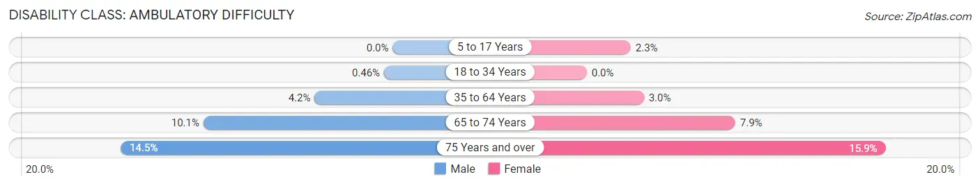 Disability in Zip Code 85395: <span>Ambulatory Difficulty</span>