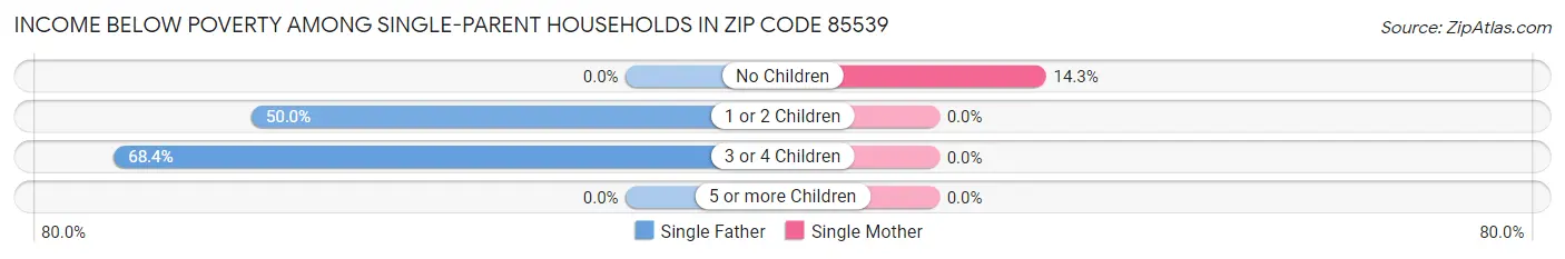 Income Below Poverty Among Single-Parent Households in Zip Code 85539