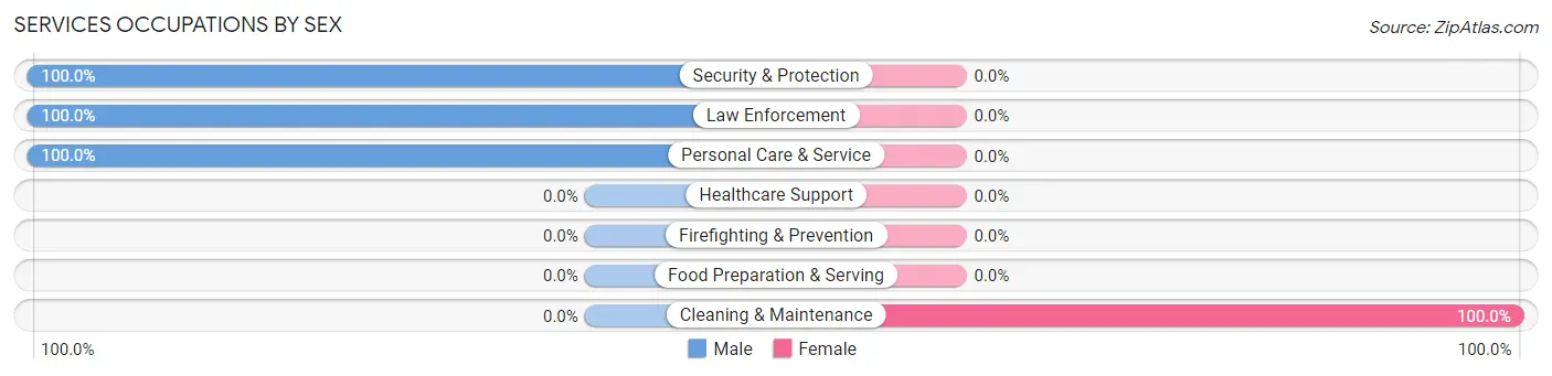 Services Occupations by Sex in Zip Code 85545