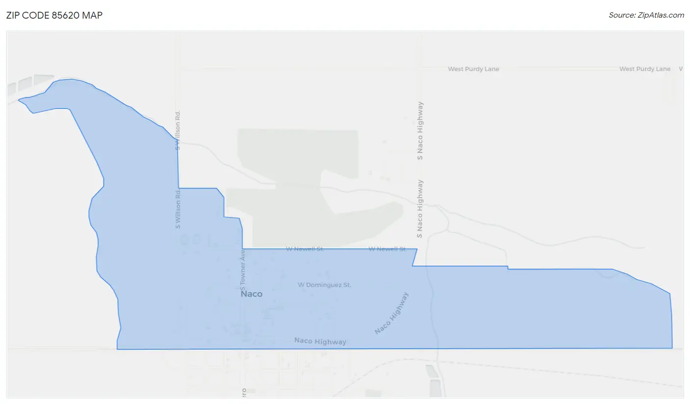 Zip Code 85620 Map