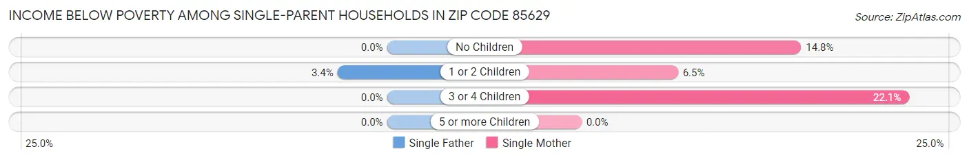Income Below Poverty Among Single-Parent Households in Zip Code 85629
