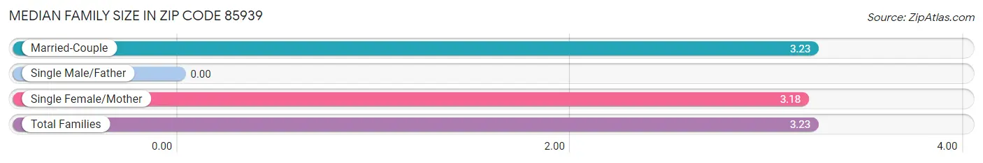 Median Family Size in Zip Code 85939