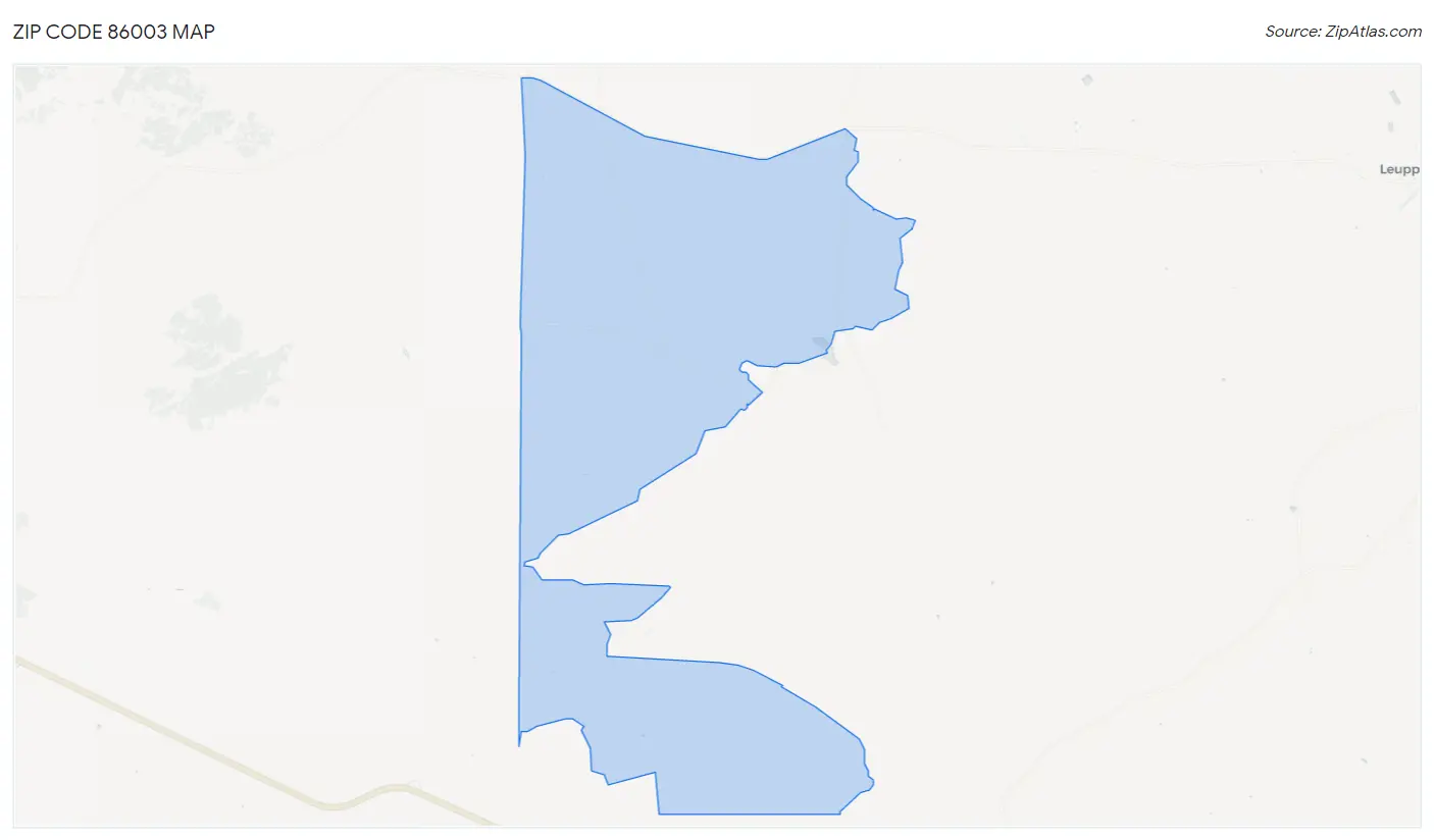 Zip Code 86003 Map