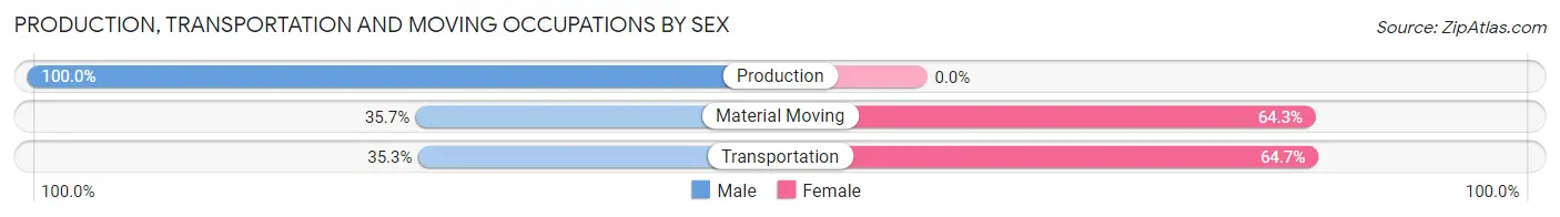 Production, Transportation and Moving Occupations by Sex in Zip Code 86031