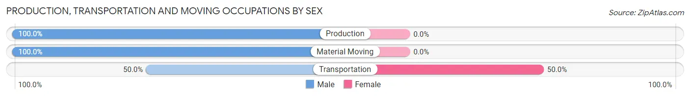 Production, Transportation and Moving Occupations by Sex in Zip Code 86039