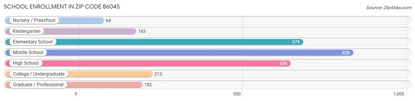 School Enrollment in Zip Code 86045