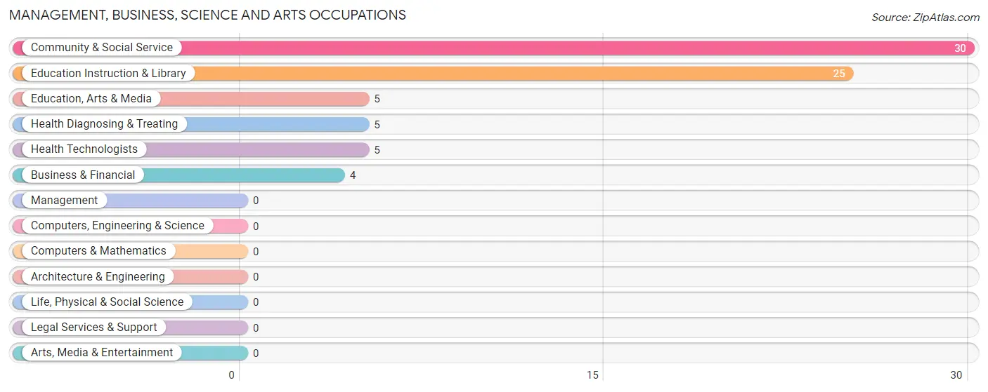 Management, Business, Science and Arts Occupations in Zip Code 86438